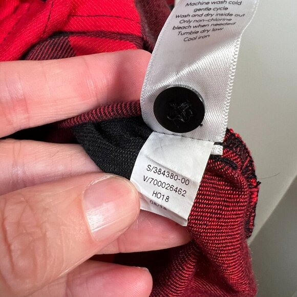 Athleta Heat Gen Flannel 2.0 Shirt Size Medium Canyon Red Black Buffalo Check - Picture 11 of 11